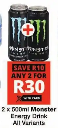 Checkers Monster Energy Drink All Variants offer