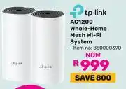 Game TP Link AC1200 Whole Home Mesh WiFi System offer