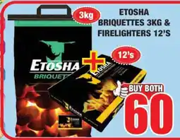 Boxer ETOSHA Briquettes 3kg & Firelighters 12's offer