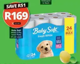 Checkers Baby Soft White 2-Ply Toilet Rolls offer