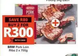 Checkers BRM Pork Loin Ribs 2 x 700g offer