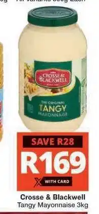 Checkers Crosse & Blackwell Tangy Mayonnaise 3kg offer