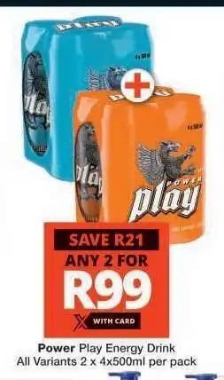 Checkers Power Play Energy Drink offer