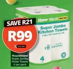 Checkers Housebrand Super Jumbo Roller Towels offer