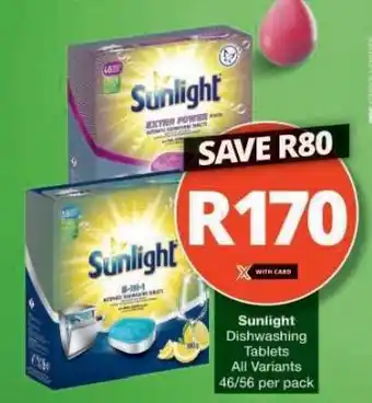 Checkers Sunlight Dishwashing Tablets offer