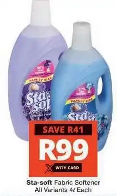 Checkers STA-SOFT FABRIC SOFTENER offer