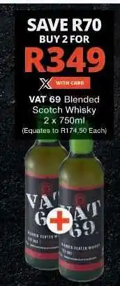 Checkers Vat 69 Blended Scotch Whisky offer