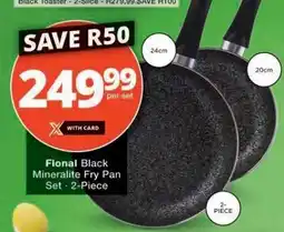 Checkers Flonal Black Mineralite Fry Pan Set offer