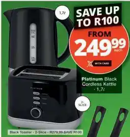Checkers Platinum Black Cordless Kettle offer
