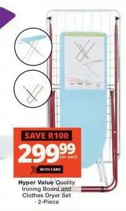 Checkers Hyper Value Quality Ironing Board and Clothes Dryer Set offer