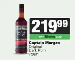 Spar Tops Captain Morgan Original Dark Rum offer