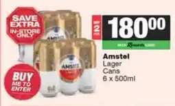 Spar Tops AMSTEL LAGER CANS offer