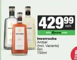 Spar Tops Inverroche Amber Gin offer