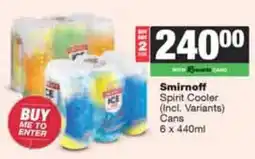 Spar Tops Smirnoff Spirit Cooler offer