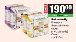 Spar Tops Rekorderlig Premium Swedish Perry Cider offer
