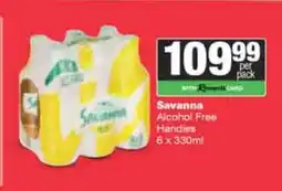 Spar Tops Savanna Alcohol Free Handies offer