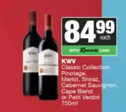 Spar Tops KWV Classic Collection offer