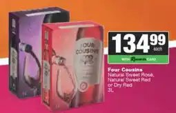 Spar Tops Four Cousins offer