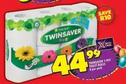 Shoprite TWINSAVER 1-PLY TOILET ROLLS offer