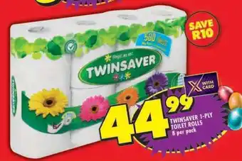 Shoprite TWINSAVER 1-PLY TOILET ROLLS offer