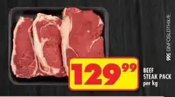 Shoprite Beef Steak Pack offer