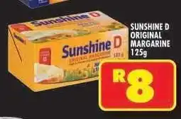 Shoprite SUNSHINE D ORIGINAL MARGARINE 125g offer