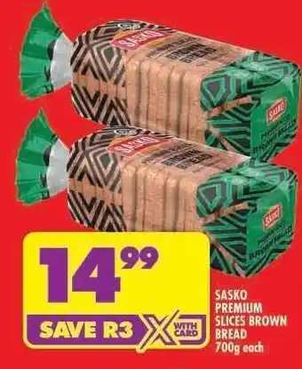 Shoprite Sasko Premium Slices Brown Bread offer