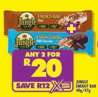 Shoprite Jungle Energy Bar 40g/47g offer
