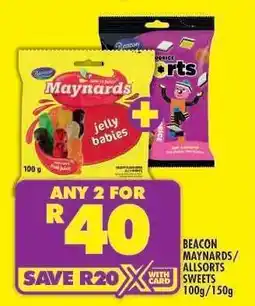 Shoprite BEACON MAYNARDS / ALLSORTS SWEETS offer