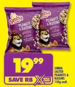 Shoprite Simba Salted peanuts & Raisins offer