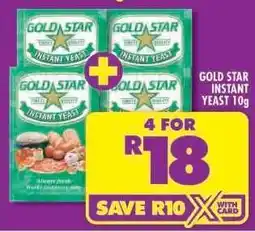 Shoprite GOLD STAR INSTANT YEAST 10g offer
