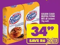 Shoprite GOLDEN CLOUD MUFFIN/SCONE MIX all variants 1kg each offer
