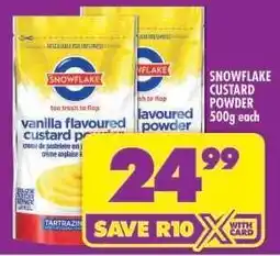 Shoprite SNOWFLAKE CUSTARD POWDER 500g each offer