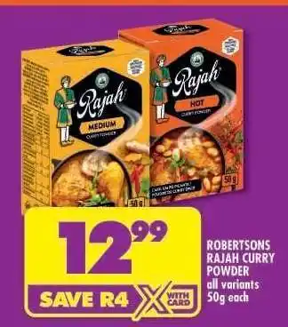 Shoprite ROBERTSONS RAJAH CURRY POWDER offer