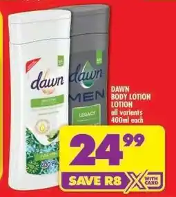 Shoprite Dawn Body Lotion offer