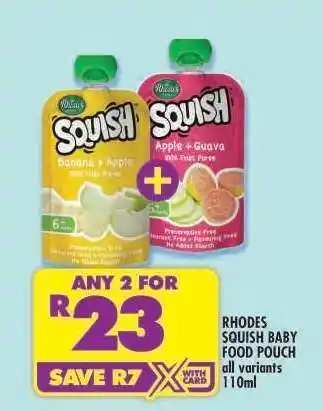 Shoprite Rhodes Squish Baby Food Pouch offer