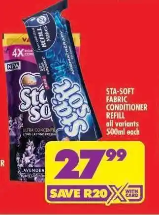 Shoprite STA-SOFT FABRIC CONDITIONER REFILL offer
