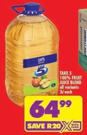 Shoprite TAKE 5 100% FRUIT JUICE BLEND offer
