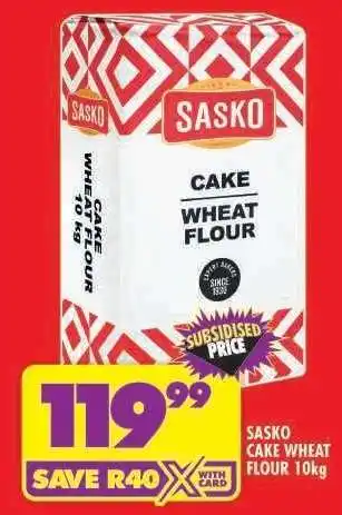 Shoprite Sasko Cake Wheat Flour 10kg offer