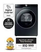 Samsung Samsung 9Kg AI Dryer With Heat Pump Technology DV90T6240LB/FA offer