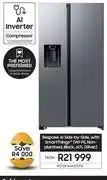 Samsung Samsung Bespoke 617L AI Side By Side With Smart Things (WiFi) Non Plumbed Blk (Silver) RS70F65K2F/FA offer