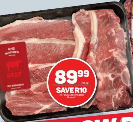 Pnp Bulk Stewing Beef Bone In Per Kg Offer At Pick N Pay