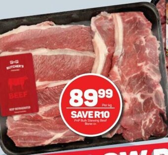 Pick n Pay PnP Bulk Stewing Beef Bone-in per kg offer