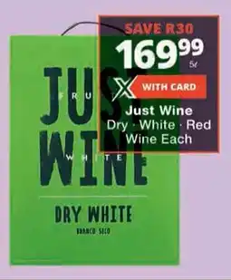 Checkers Just Wine Dry, White, Red Wine offer