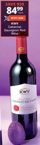 Checkers KWV Cabernet Sauvignon Red Wine offer