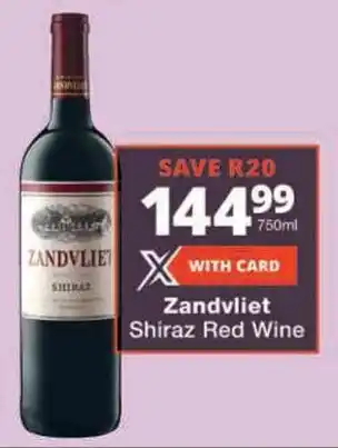 Checkers Zandvliet Shiraz Red Wine offer