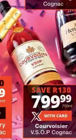 Checkers Courvoisier V.S.O.P Cognac offer