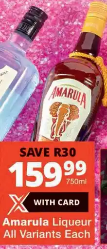 Checkers Amarula Liqueur All Variants offer