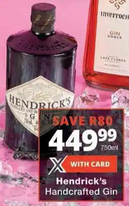 Checkers Hendrick's Handcrafted Gin offer