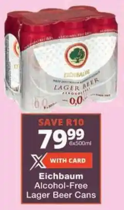Checkers Eichbaum Alcohol-Free Lager Beer Cans offer